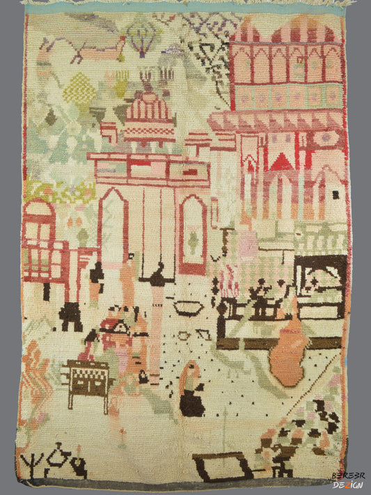 Colorful Boujad Moroccan carpet_A1009 BerberDezign