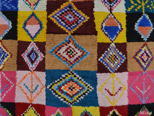 Beautiful colorful Boucharouite_H1001 BerberDezign