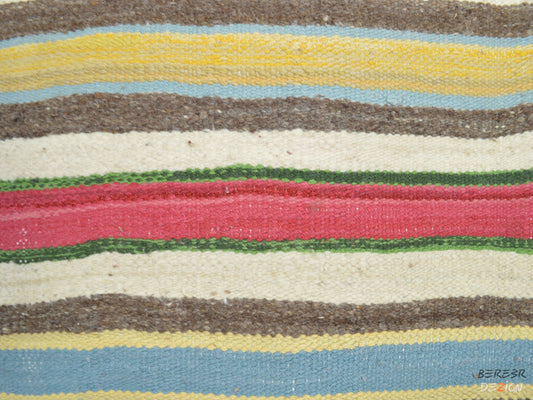 Colorful Stripped Moroccan berber Flatweave_B1005 BerberDezign