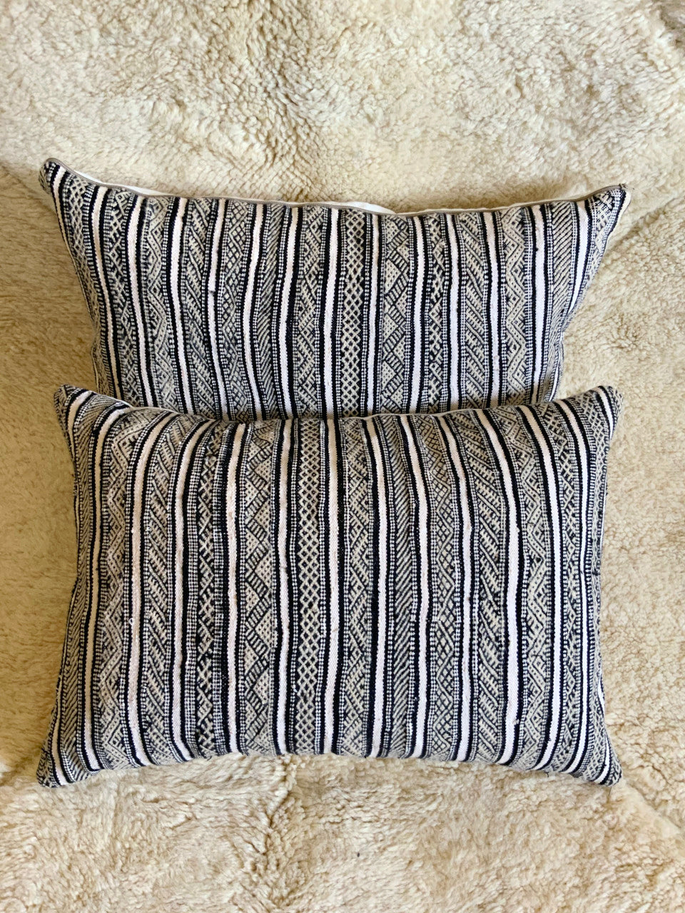 Set of 2 grey berber Cushion Covers_C1001 BerberDezign