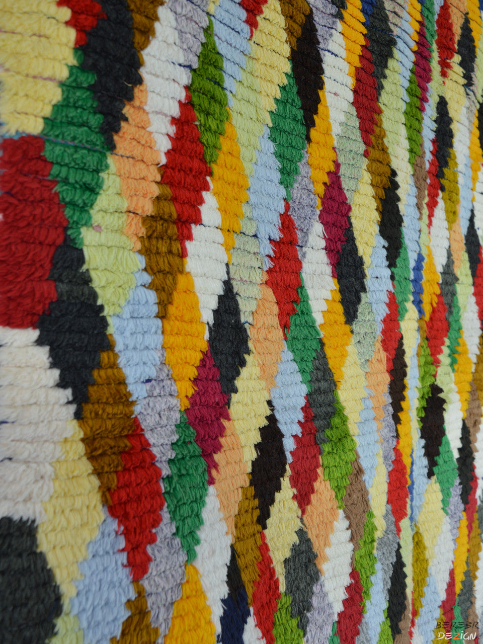 Multicolored lozenges berber Rag Rug_H1003 BerberDezign