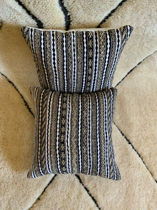 set of 2 Square Grey berber Cushion_C1004 BerberDezign