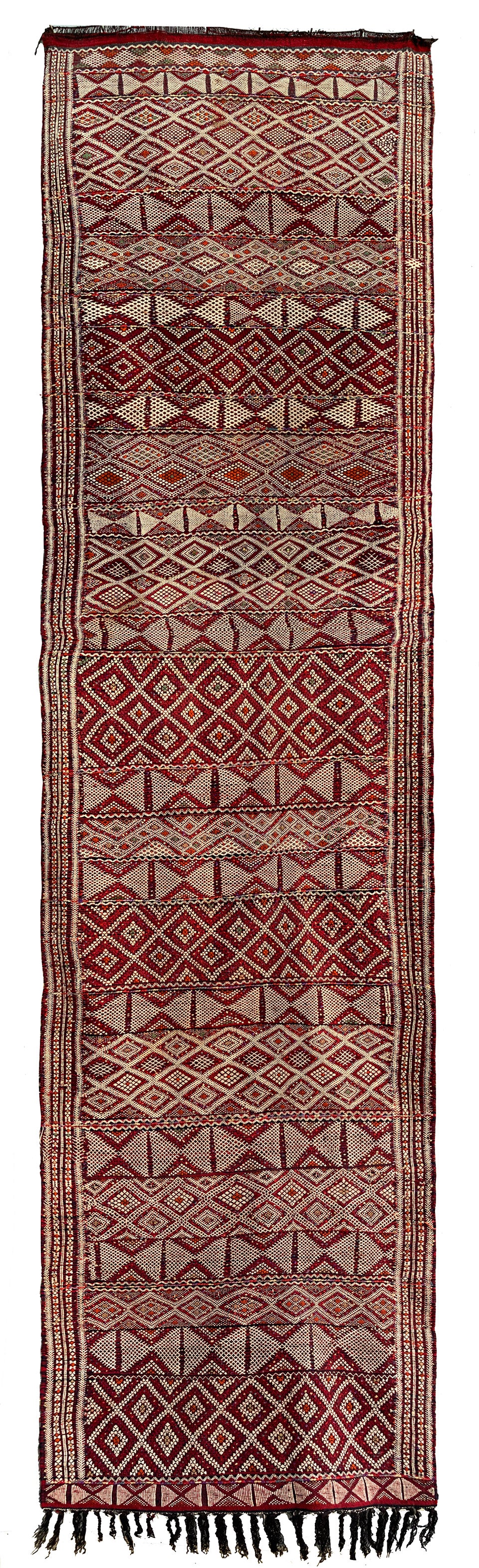Mid-20th Century Moroccan Middle Atlas Flatweave Runner