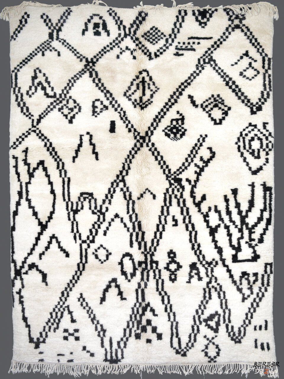 Abstract Beni Ourain Berber Carpet_A1005 BerberDezign