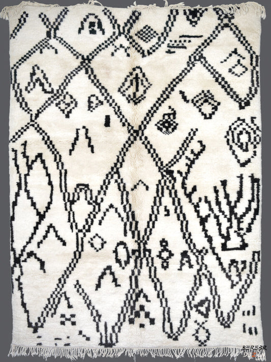 Abstract Beni Ourain Berber Carpet_A1005 BerberDezign