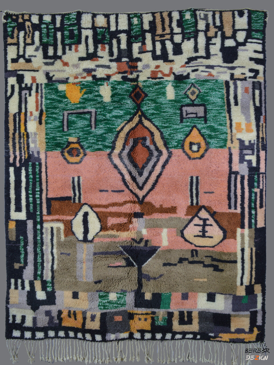 Colorful Middle Atlas Berber Carpet_A1019 BerberDezign