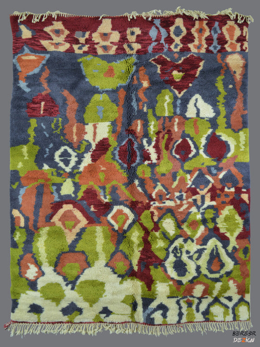 Colorful Middle Atlas Berber Carpet_A1020 BerberDezign