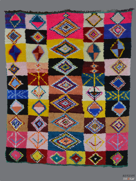 Beautiful colorful Boucharouite_H1001 BerberDezign
