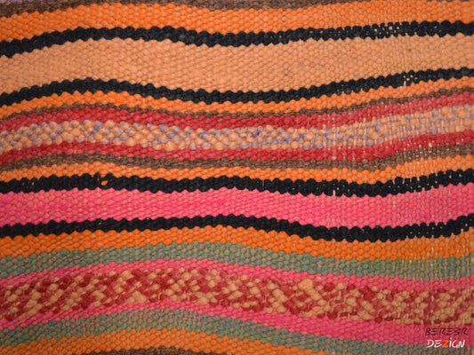 Colorful Stripped Moroccan berber Flatweave_B1004 BerberDezign