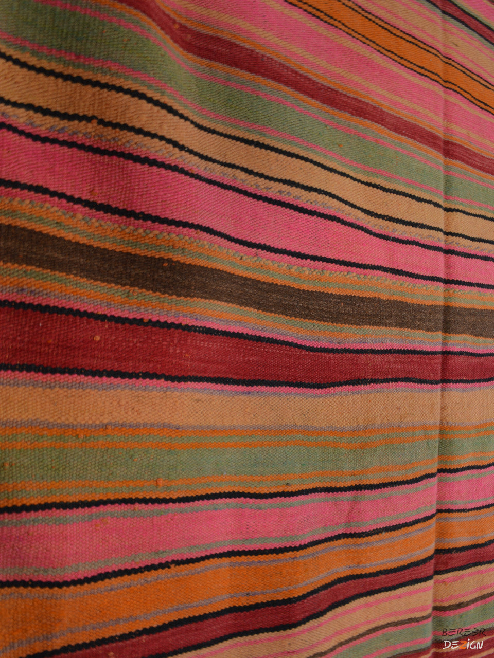 Colorful Stripped Moroccan berber Flatweave_B1004 BerberDezign
