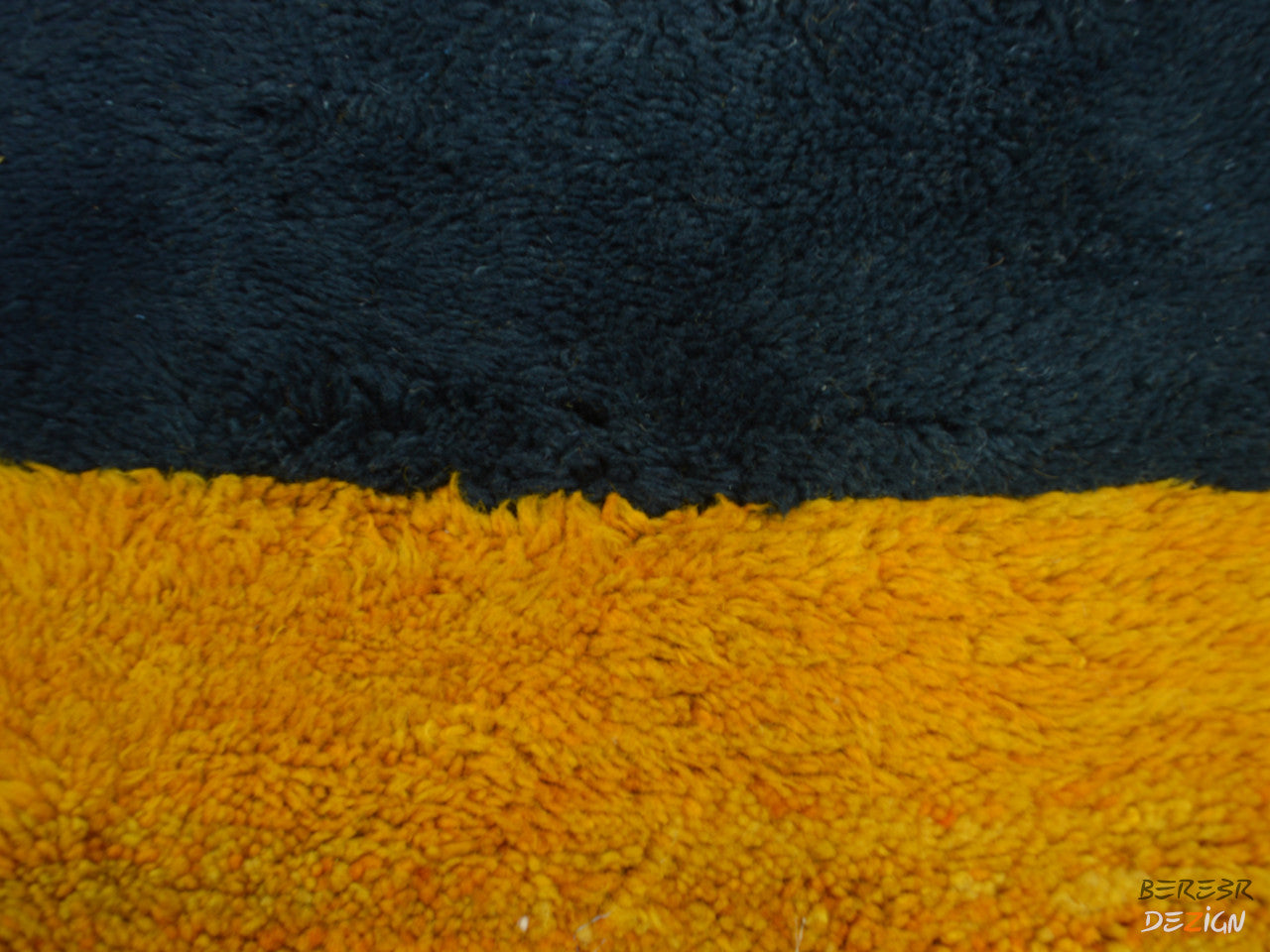 Half Black Orange Moroccan Middle Atlas berber Carpet_A1016 BerberDezign