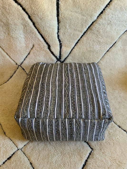 Grey Morocan Pouf Cover_P1003 BerberDezign