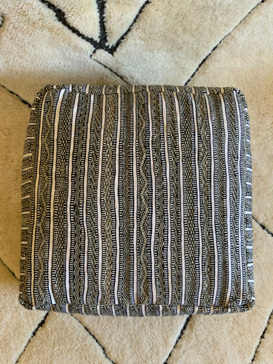 Grey Morocan Pouf Cover_P1003 BerberDezign