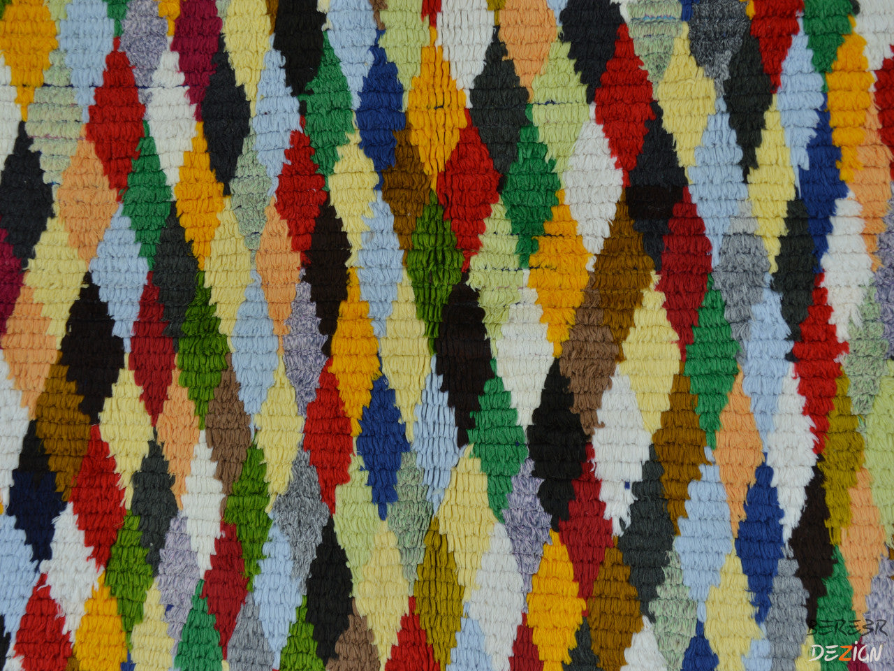 Multicolored lozenges berber Rag Rug_H1003 BerberDezign