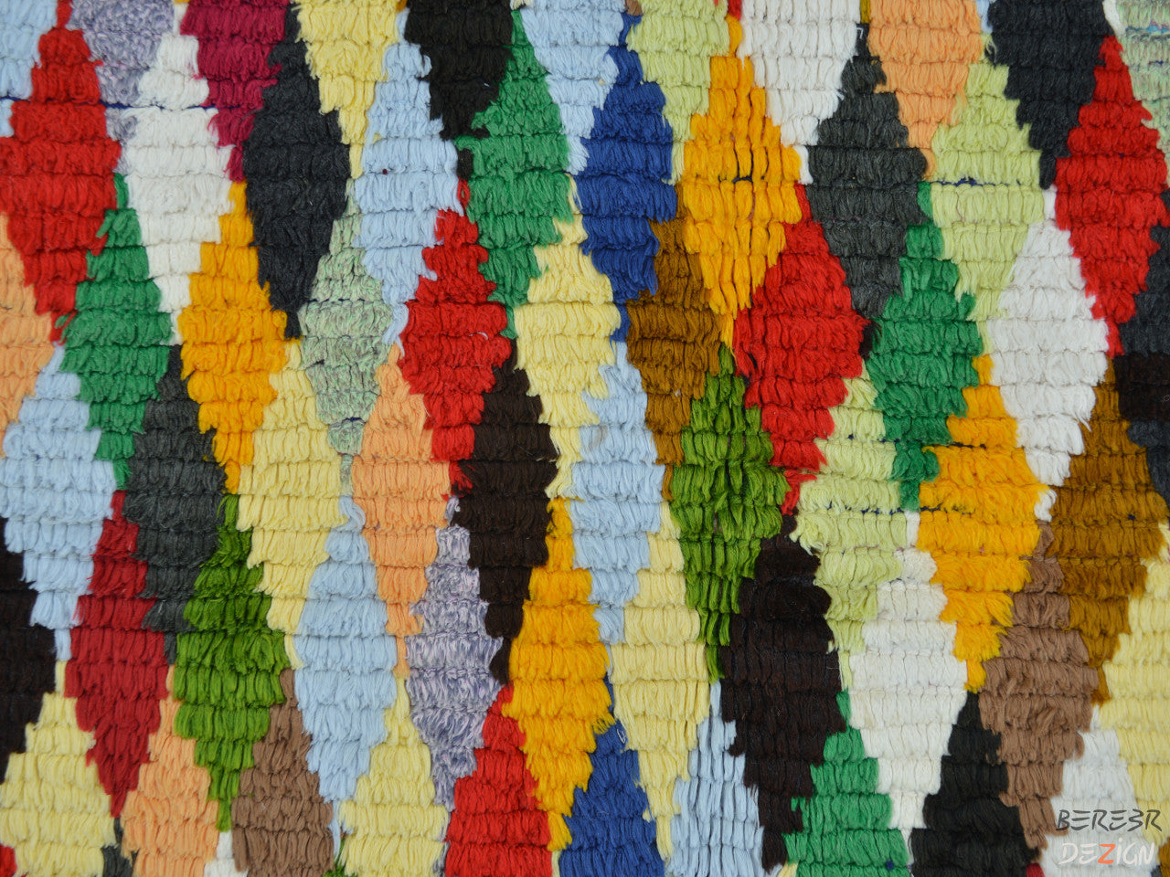 Multicolored lozenges berber Rag Rug_H1003 BerberDezign