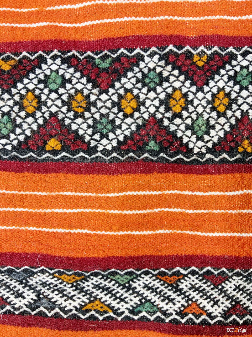 Orange Moroccan berber Kilim_B1001 BerberDezign