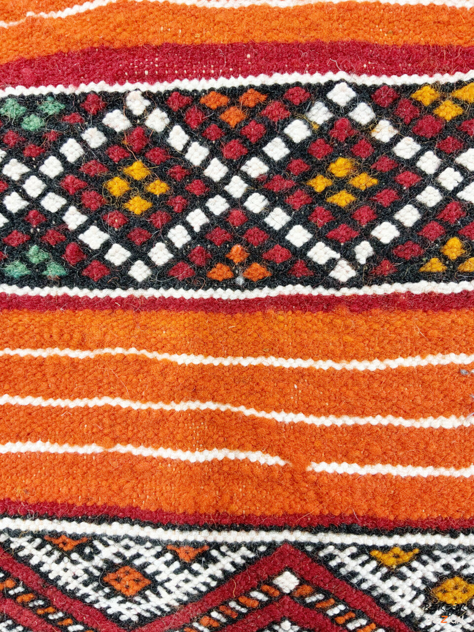 Orange Moroccan berber Kilim_B1001 BerberDezign