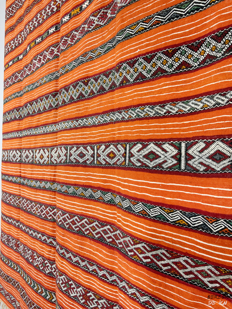 Orange Moroccan berber Kilim_B1001 BerberDezign