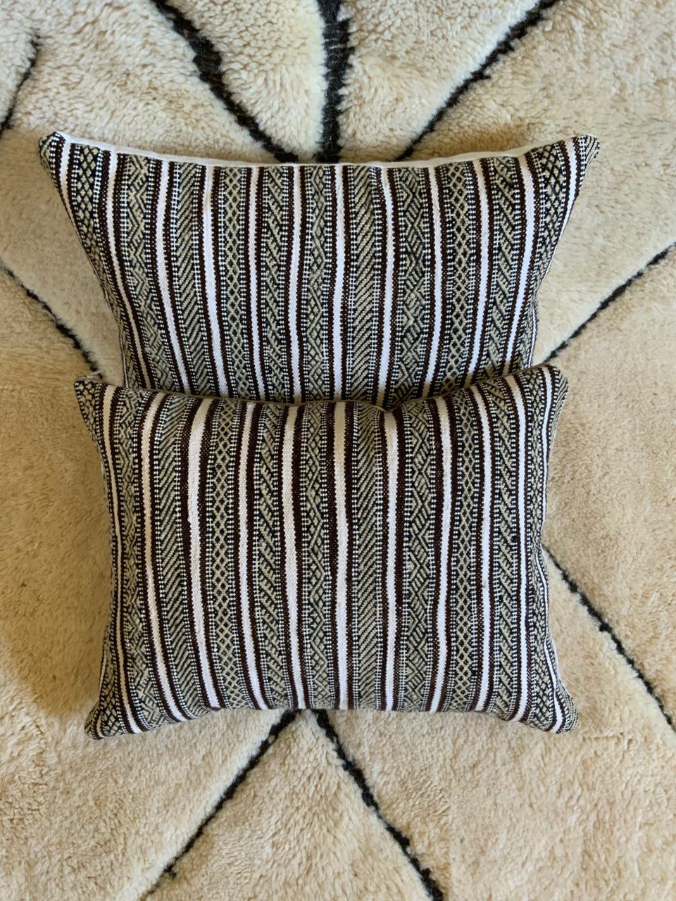 Set of Two Grey Berber Cushions_C1006 BerberDezign