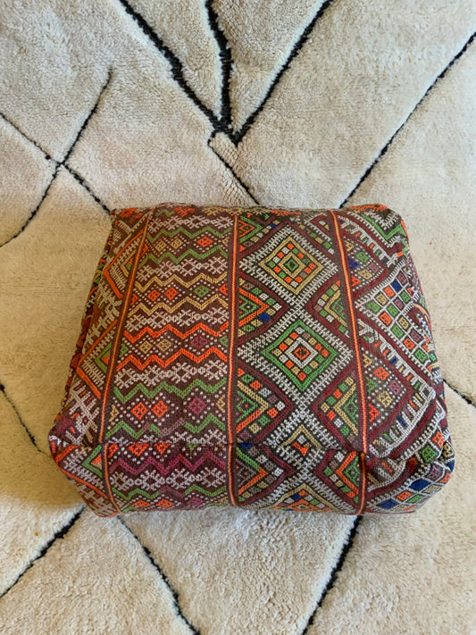 Colorful_Moroccan Pouf_Cover_P1011 BerberDezign